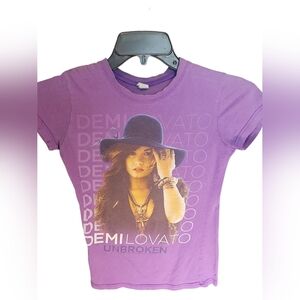 Purple Demi Lovato Graphic T-Shirt